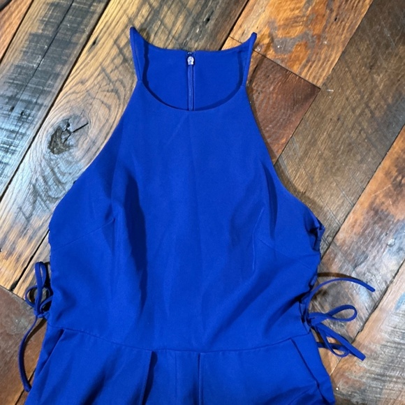 Badgley Mischka Belle Blue Jumpsuit | Size 8 - Picture 2 of 9